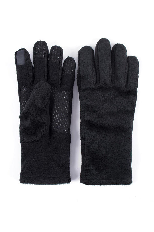 Heat Holders Women's Denali Fuzzy Touch Screen Gloves Black