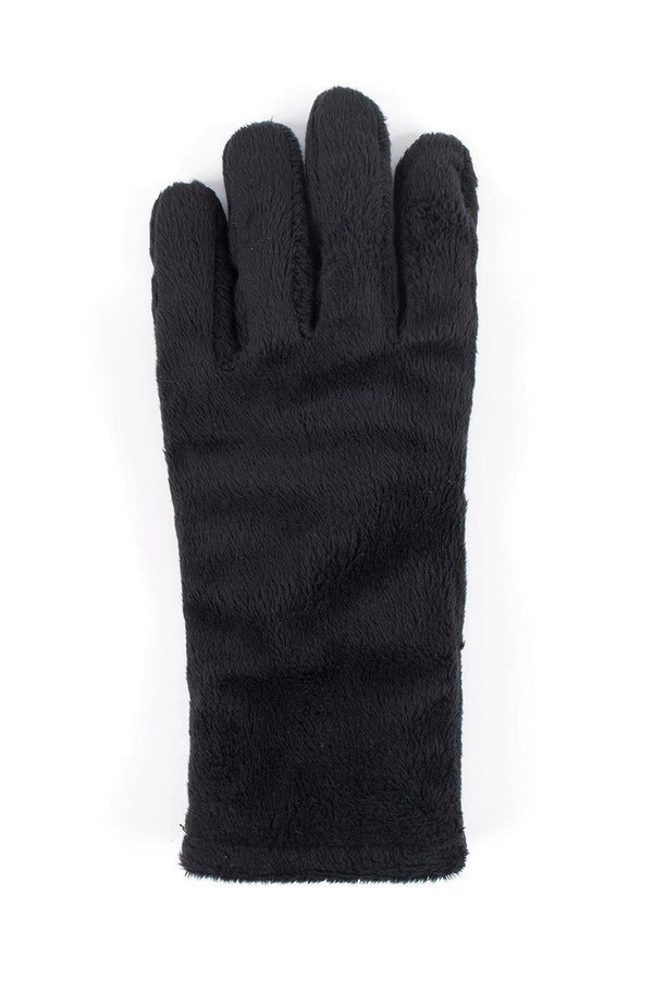 Heat Holders Women's Denali Fuzzy Touch Screen Gloves Black