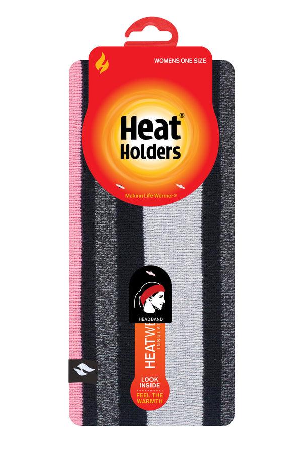 heat holders Women's Everest Snowsports Stripe Headband Black/Bright Pink
