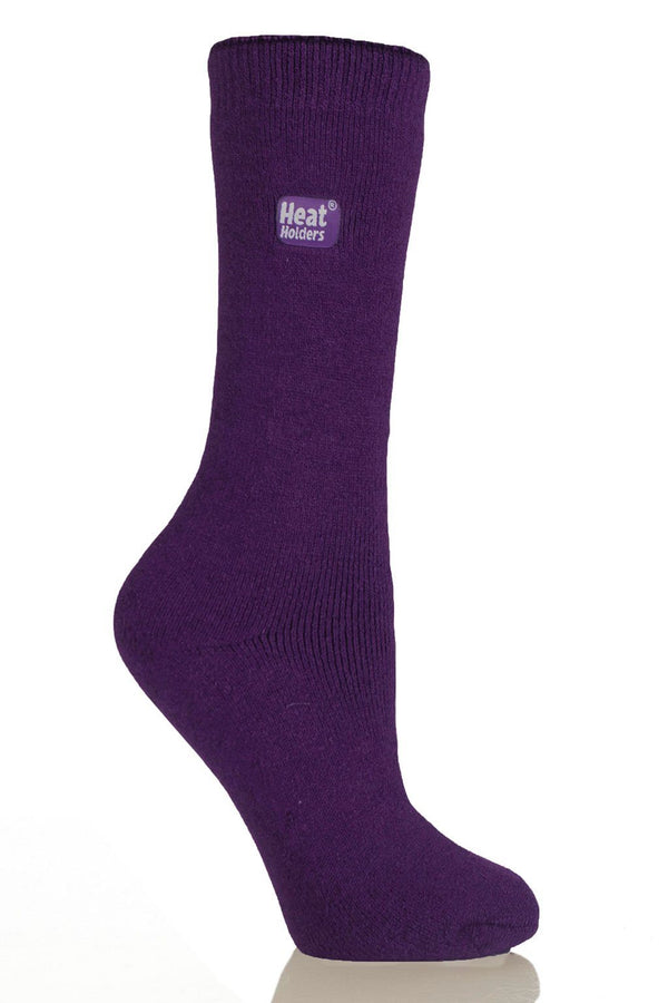 Heat Holders Women's Holly ULTRA LITE™ Solid Crew Socks Purple