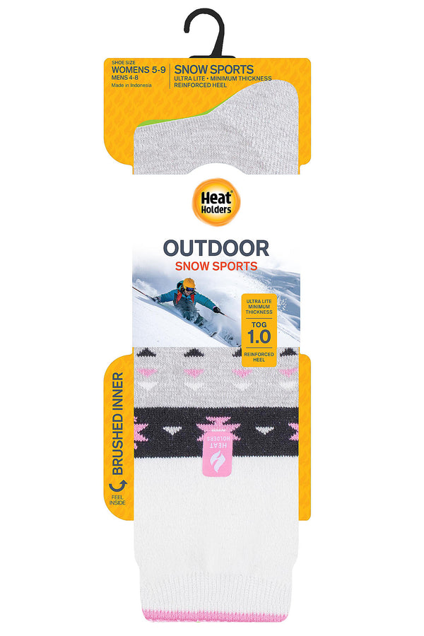 heat holders Women's Janica Aztec ULTRA LITE™ Snowsports Long Socks Grey