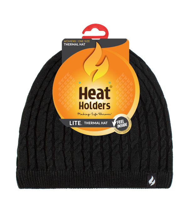 heat holders Women's LITE Anna Cable Knit Hat One Size