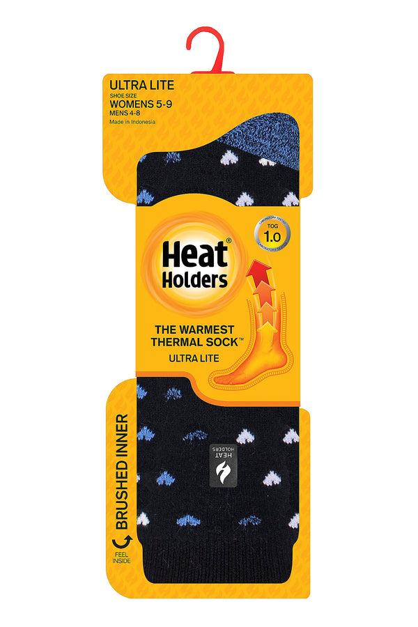 heat holders Women's Orchid ULTRA LITE™ Hearts Crew Socks Navy/Purple