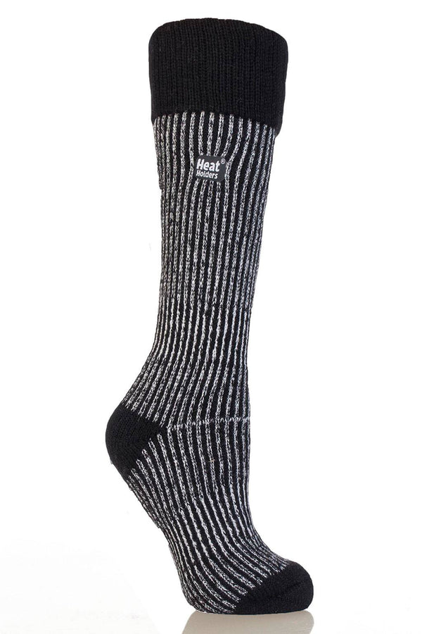 Heat Holders Women's Rachel ORIGINAL™ Ribbed Boot Socks Black/Cream
