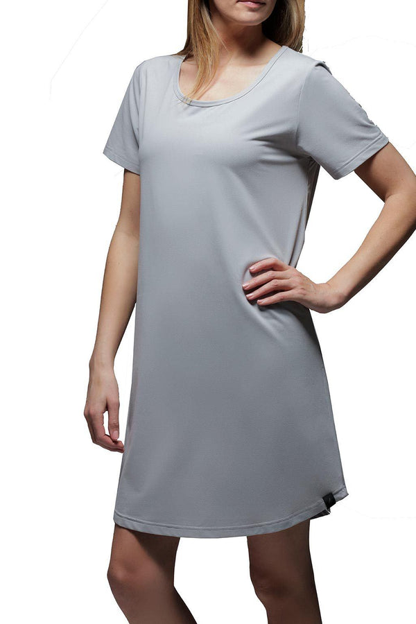 Heat Holders Women's T-Shirt Dress Loungewear Silver Heather