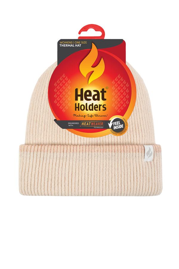 heat holders Women's Teton Roll up hat with Lurex stripe Black