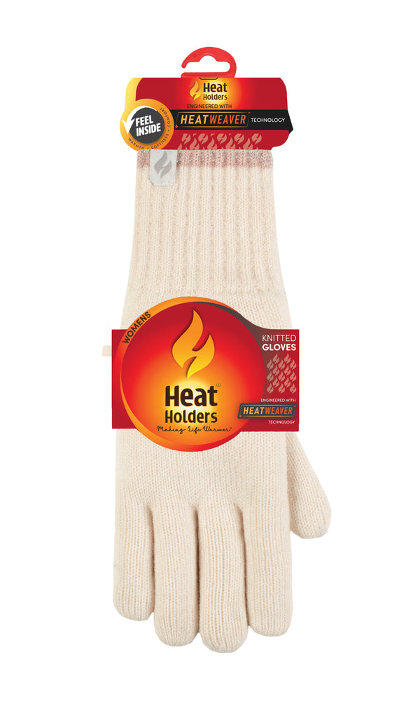 heat holders Women's Torrey glove with Lurex stripe Black