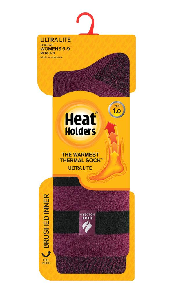 heat holders Women's ULTRA LITE™ Luisa Stripe Crew Sock Black