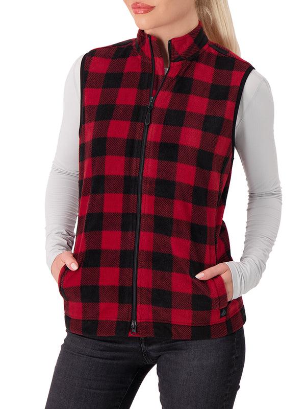 Heat Holders Women's Veronica Original Zip Vest-Outerwear Pink/White