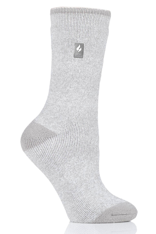 Heat Holders Women's Viola LITE™ Twist Crew Socks Light Grey