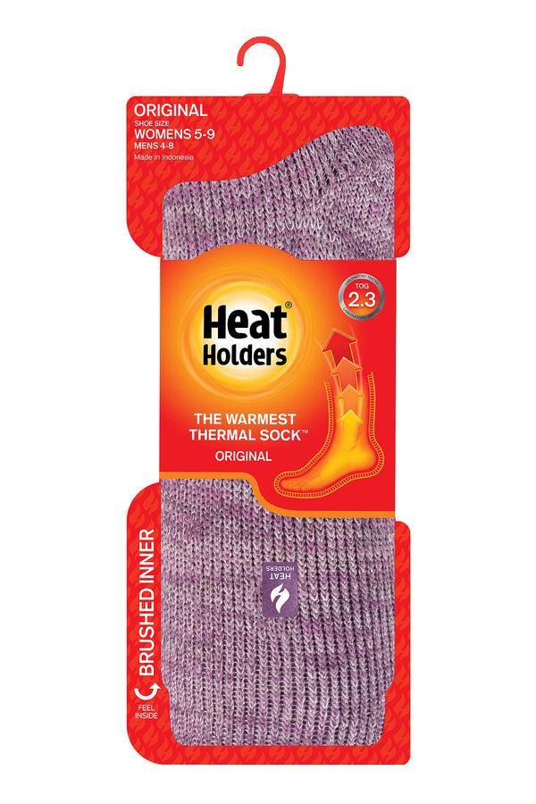 heat holders Women's Wendy ORIGINAL™ Four-Color Twist Crew Socks Purple