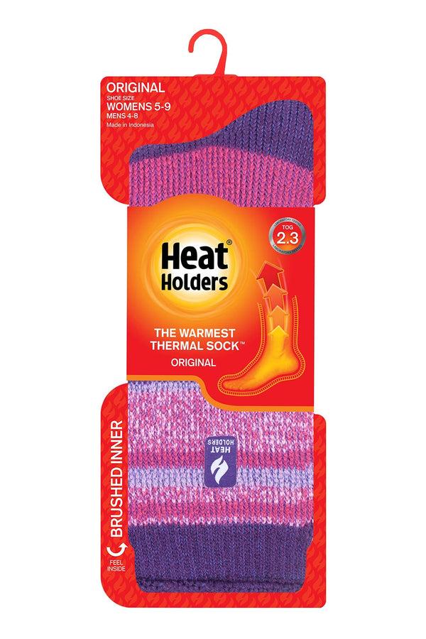 heat holders Women's Yasmine Multi Twist Stripe Socks Black/Light Grey