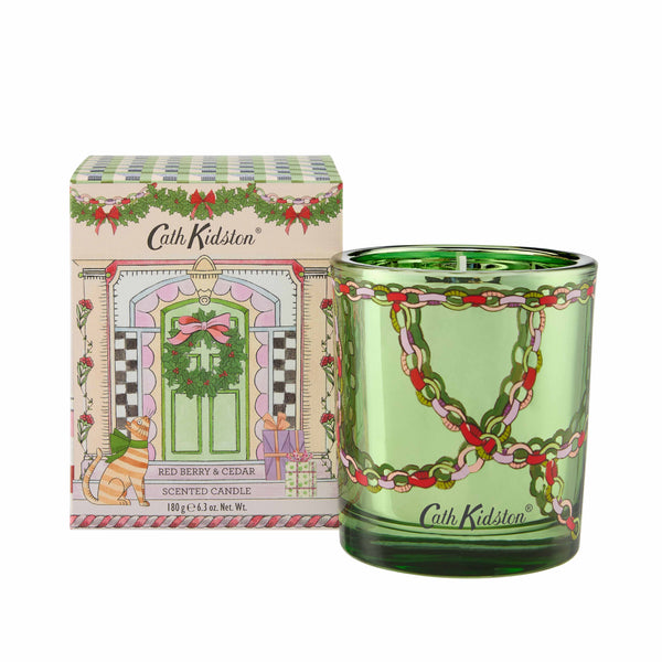 heathcote & ivory A Doll's House Festive Glass Candle 180g