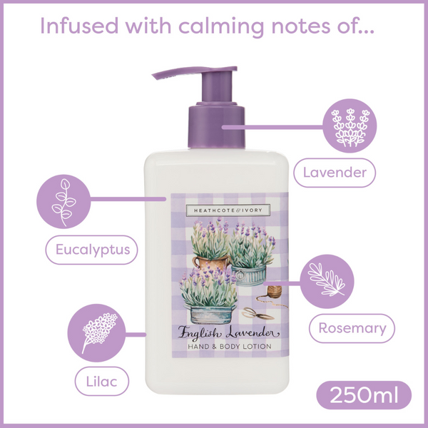 Heathcote & Ivory English Lavender Hand & Body Lotion 250ml