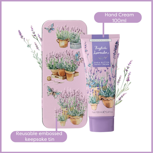 Heathcote & Ivory English Lavender Hand Cream In Tin 100ml