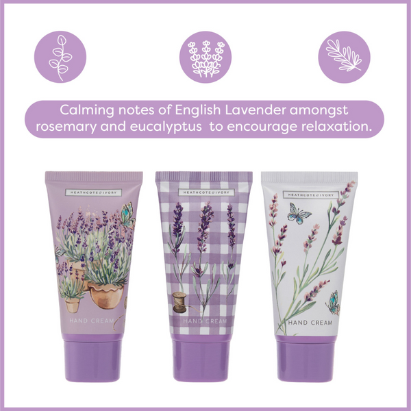 Heathcote & Ivory English Lavender Hand Cream Trio 3x 30ml