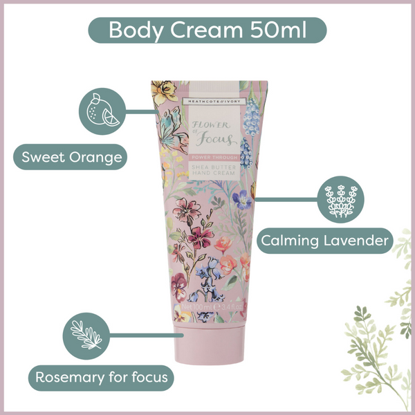 Heathcote & Ivory Flower Of Focus Power Through Hand Cream In Tin 100ml