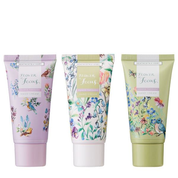 Heathcote & Ivory Flower Of Focus Power Through Hand Cream Trio