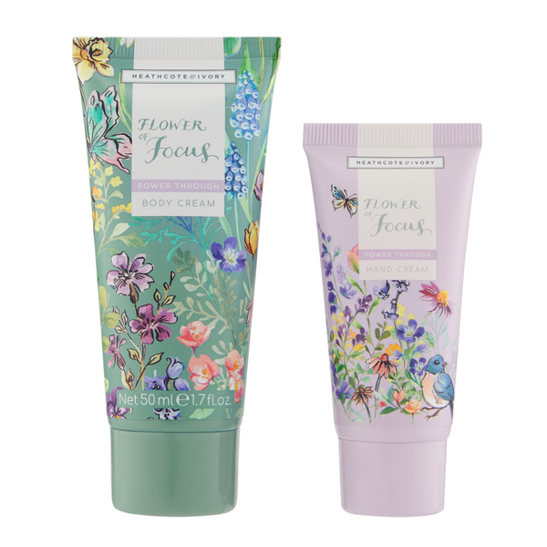 Heathcote & Ivory Flower Of Focus Power Through Nourish & Glow Gift Set