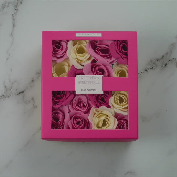 Heathcote & Ivory Sweet Pea & Honeysuckle Soap Flowers