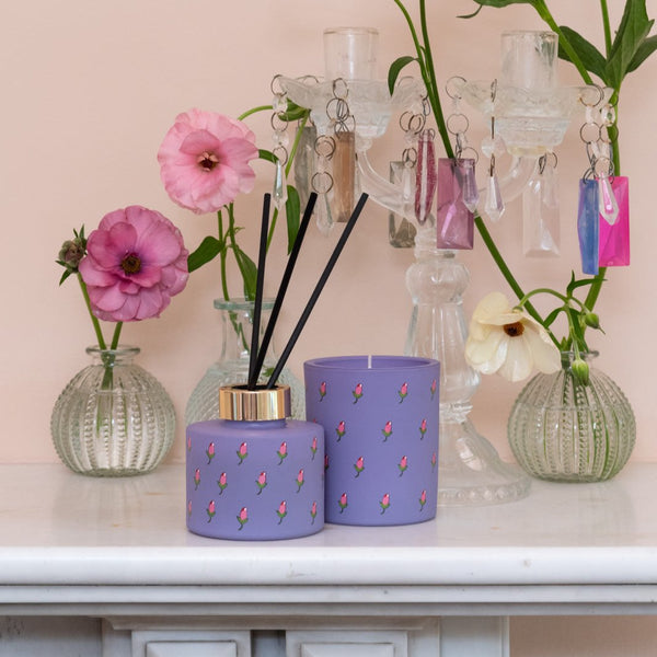 Heathcote & Ivory Home Fragrance Lilac Vanilla Cloud Glass Candle 180g