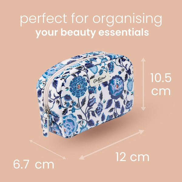 Heathcote & Ivory Make Up Bag With Mirror (Navy Carnation)