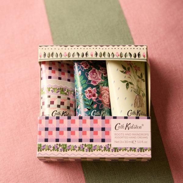 Heathcote & Ivory Roots & Raindrops Assorted Hand Creams 3 X 30ml