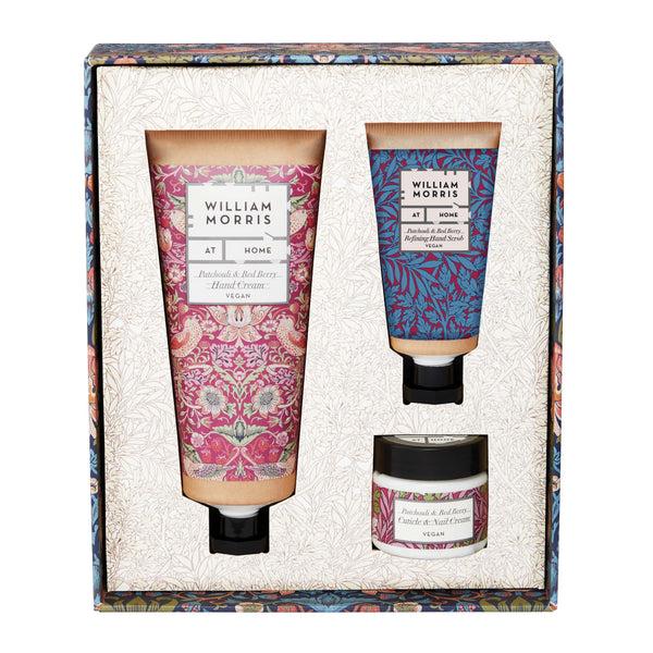 heathcote & ivory Strawberry Thief Patchouli & Red Berry Hand Care Treats Set