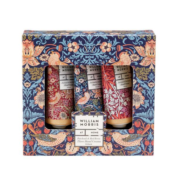 heathcote & ivory Strawberry Thief Patchouli & Red Berry Three Hand Creams