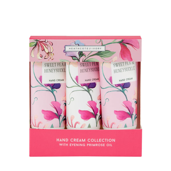 heathcote & ivory Sweet Pea & Honeysuckle Hand Cream Collection