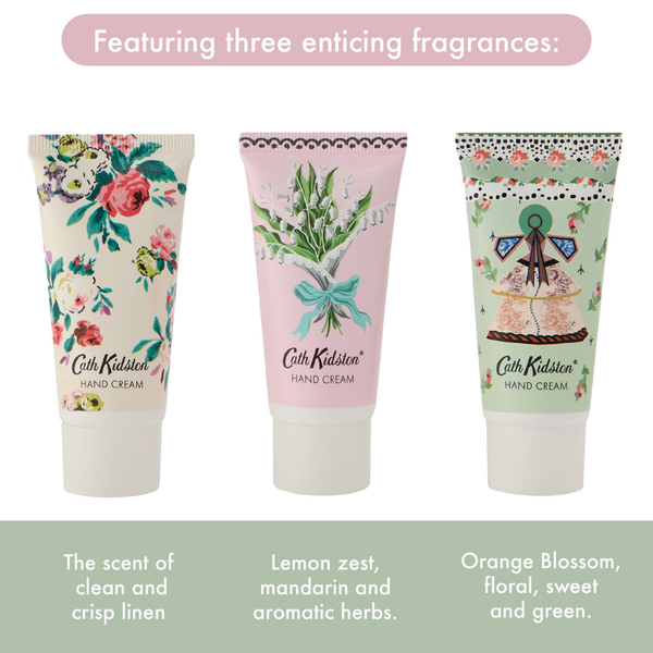 Heathcote & Ivory Wild Flowers Wild Women Hand Cream Trio 3x 30ml