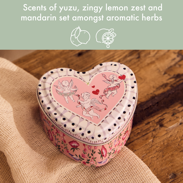 Heathcote & Ivory Wild Flowers Wild Women Heart Shaped Tin Candle 100g