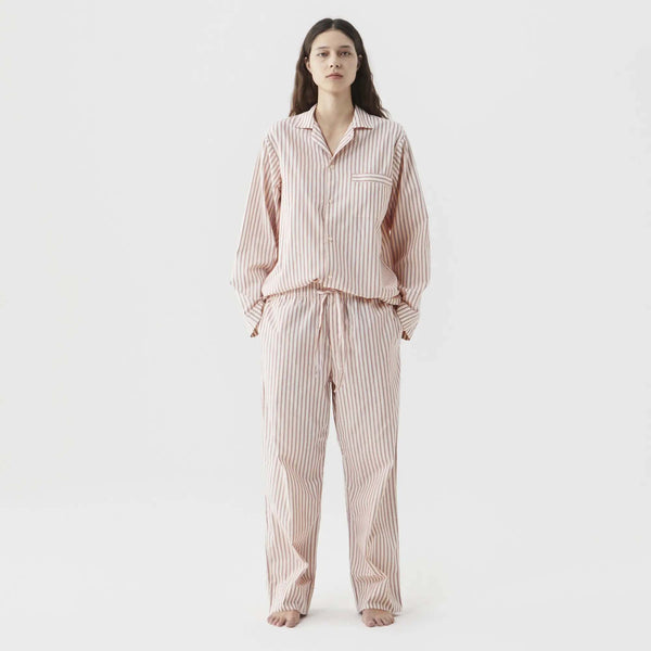 Heaven Scent Tekla Polka Stripes Poplin Pysjamas Skjorte XS