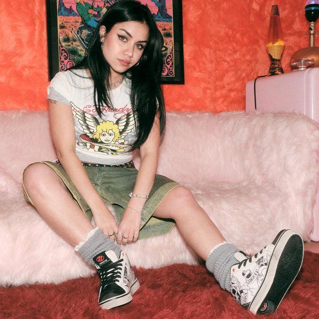 Heelys Ed Hardy Racer 20 Mid Limited Edition CREAM/BLACK