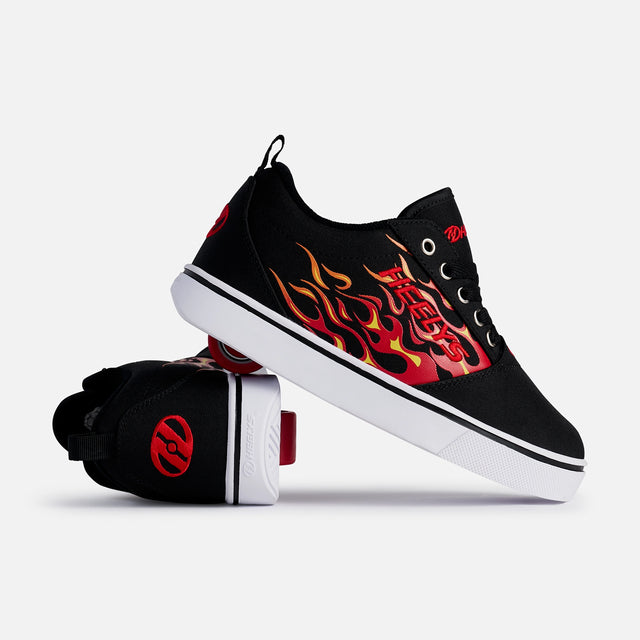 Heelys Pro 20 Prints Shoes BLACK/RED/FLAMES