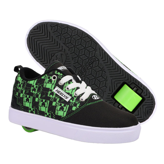 Heelys Minecraft Pro 20 Limited Edition BLACK/GREEN PRINT
