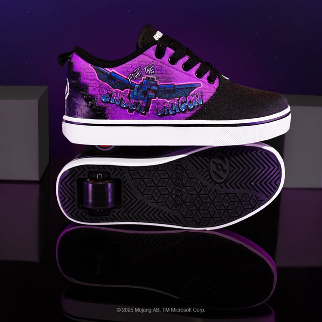 Heelys Minecraft Pro 20 Limited Edition BLACK/PURPLE/PINK
