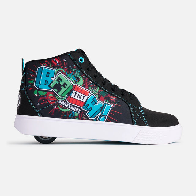 heelys Minecraft Racer 20 Mid Sale Item BLACK/AQUA/MULTI
