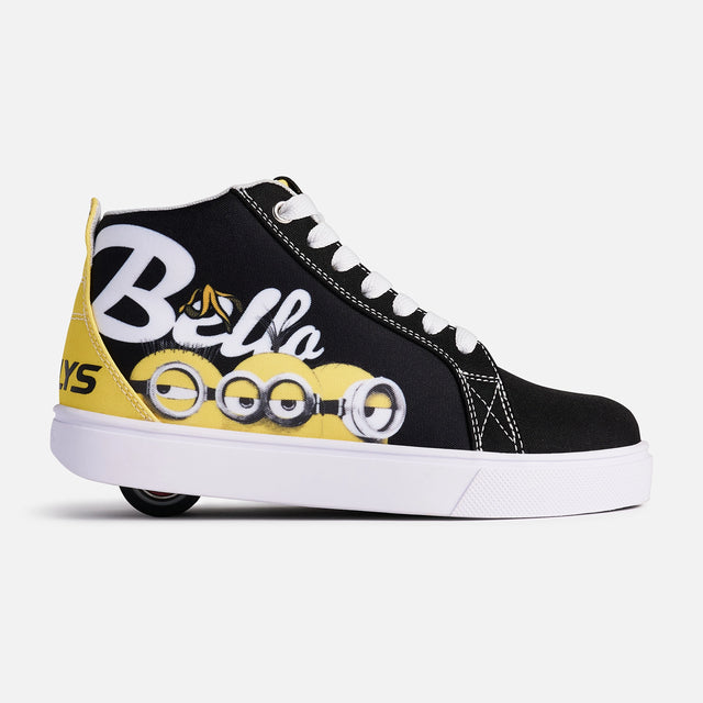 heelys Minions Racer 20 Mid Sale Item BLACK/YELLOW/WHITE