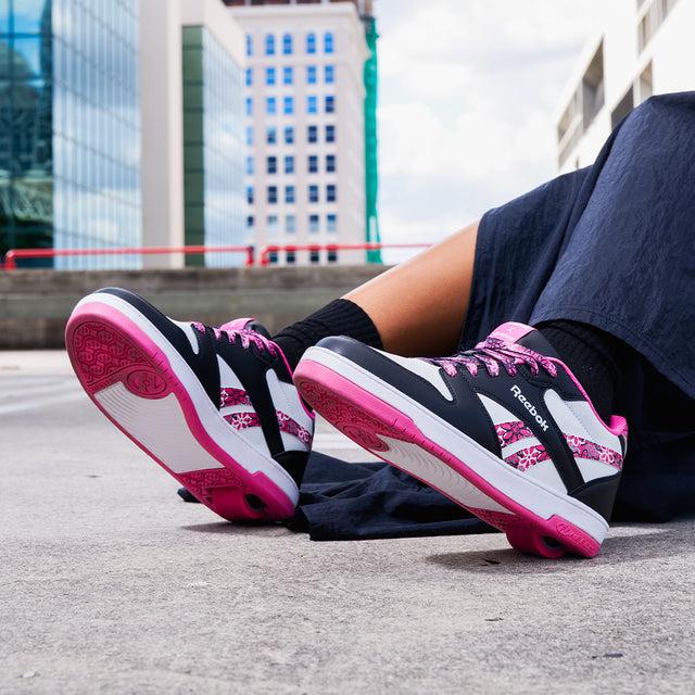 Heelys Reebok Bb4500 Low Sale Item BLACK/WHITE/PINK