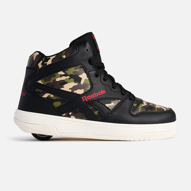 heelys Reebok BB4500 Mid Sale Item BLACK/CAMO/WHITE