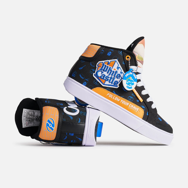 Heelys White Castle Slider Riders Limited Edition BLACK/ORANGE