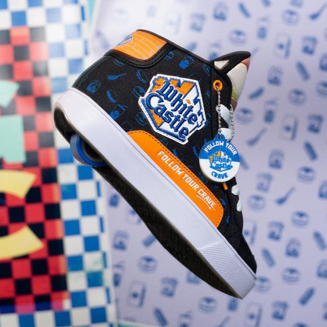 Heelys White Castle Slider Riders Limited Edition BLACK/ORANGE