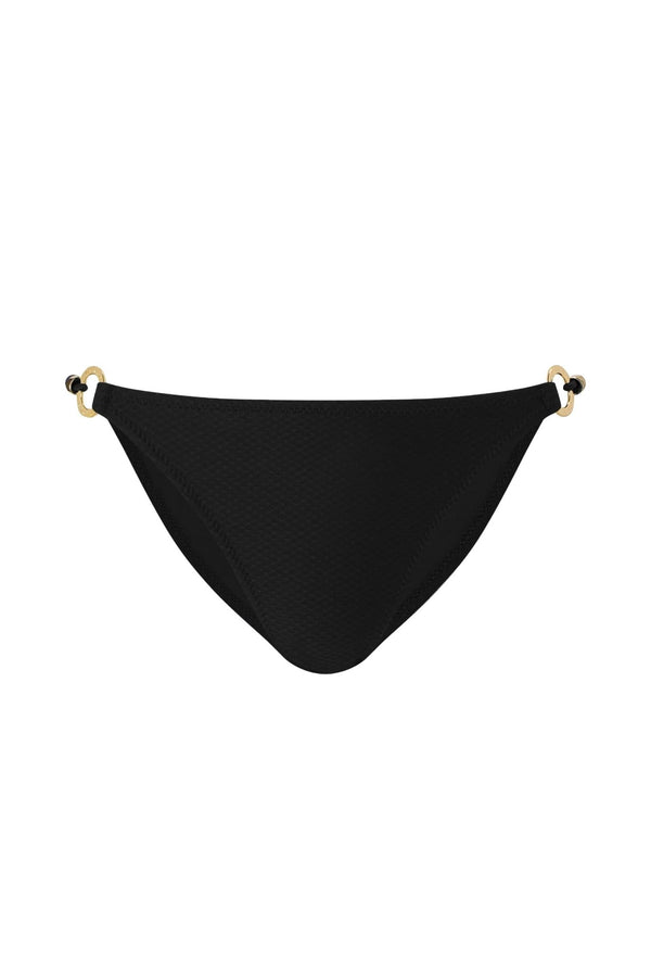Heidi Klein Black Ring Triangle Bottom BIKINI BOTTOM