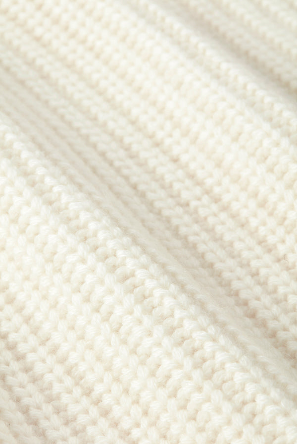 Heidi Klein Cream St Anton Open Back Crew Neck Jumper