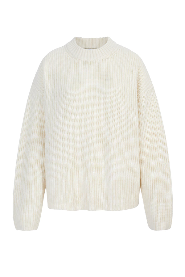 heidi klein Cream St Anton Open Back Crew Neck Jumper