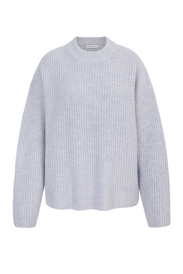 Heidi Klein Grey St Anton Open Back Crew Neck Jumper