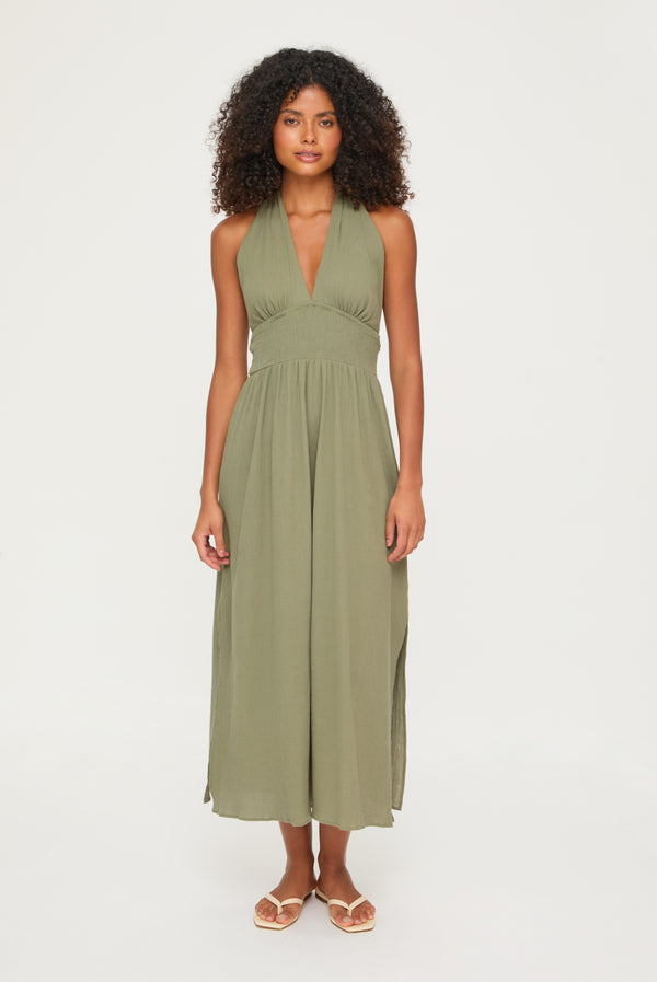 heidi klein Arles Maxi Halterneck Dress