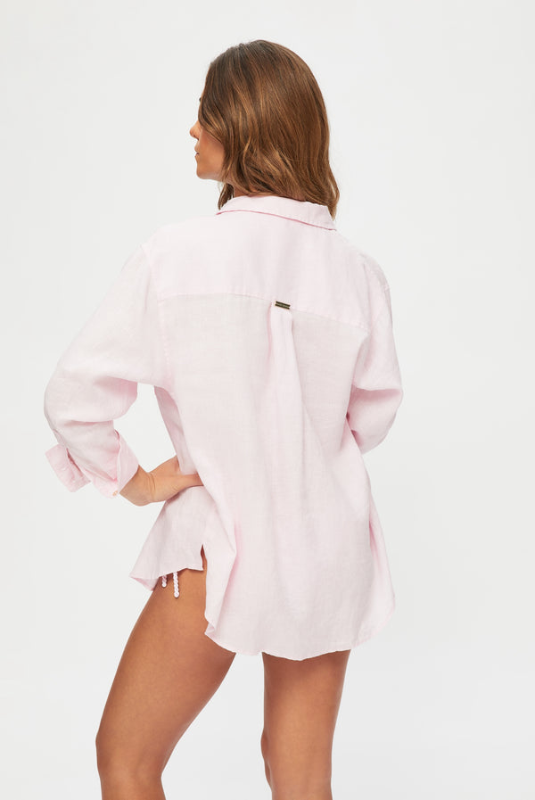 Heidi Klein Baie De Cassis Oversized Beach Shirt