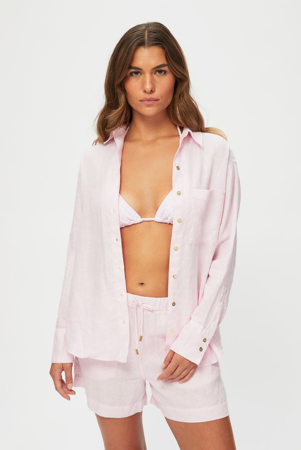 Heidi Klein Baie De Cassis Shirt & Shorts Set